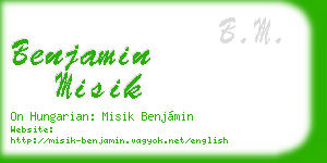 benjamin misik business card
