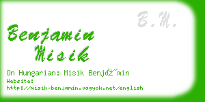 benjamin misik business card
